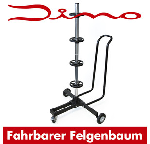 Dino Felgenbaum / Reifenbaum fahrbar für Kompletträder