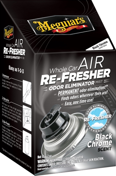 Meguiar's Air Refresher Odor Eliminator Black Chrome Scent